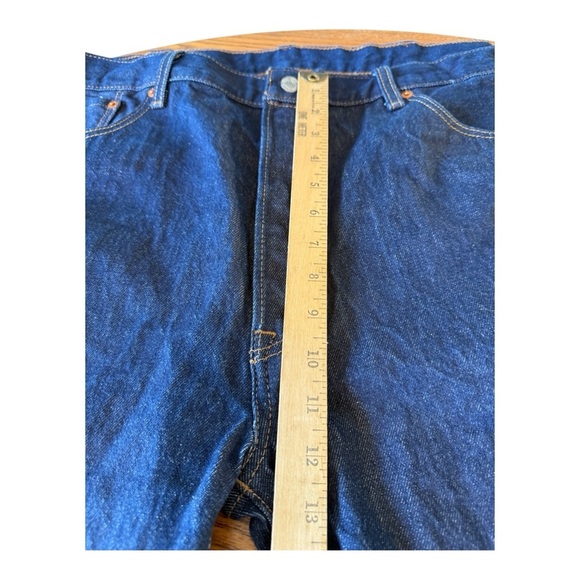 Levis 501 Jeans Mens 42x34 Blue Denim Straight Leg Button Fly Classic Fit - Picture 10 of 13